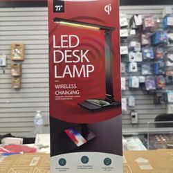 Desk Lamp + Wireless Charging Station Can Control Brightness 