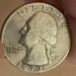 1973 Quarter D -filled. Errors On Both Front And Back. DD On Back!! 