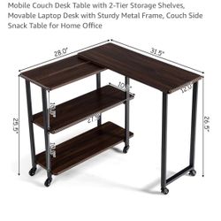 360° Rotating Sofa Side Table