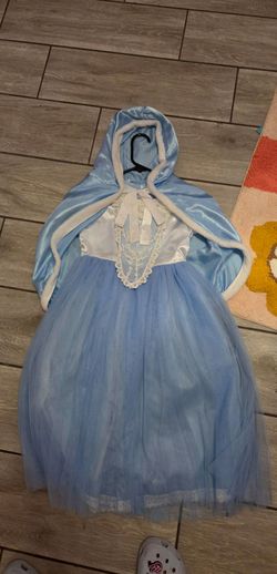 Girls Blue Princess Dress with Cape Halloween  Costume