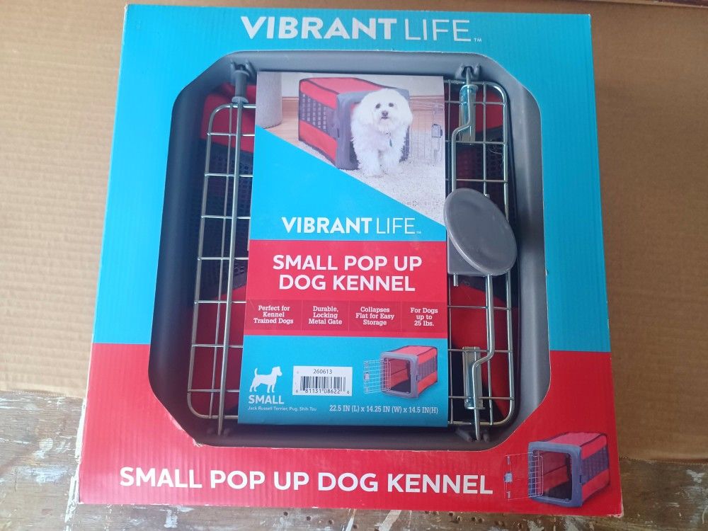 NEW Portable Dog Kennel. Foldable pop up design for small dogs up to 25lbs