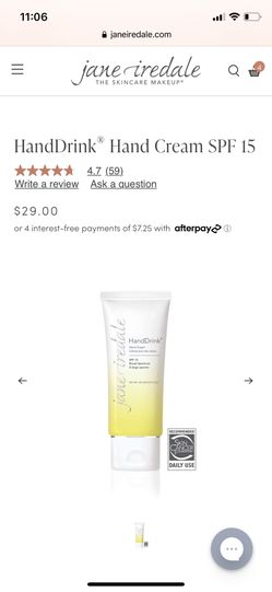 Jane Irredale Hand Drink SPF Cream