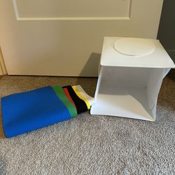 Light Box|Photo Box|Photo Booth|9.8" x 9.3" Light Box Photography with 40 LED Lights & 6 Background Portable & Dimmable Photo Light Box Shooting Tent 