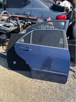 Passenger rear door 2005 Honda accord blue