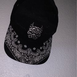 Black Flag Hat With Bull Dog 