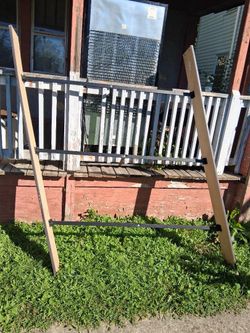 Metal and Wood Bed Frame with dresser and headboard