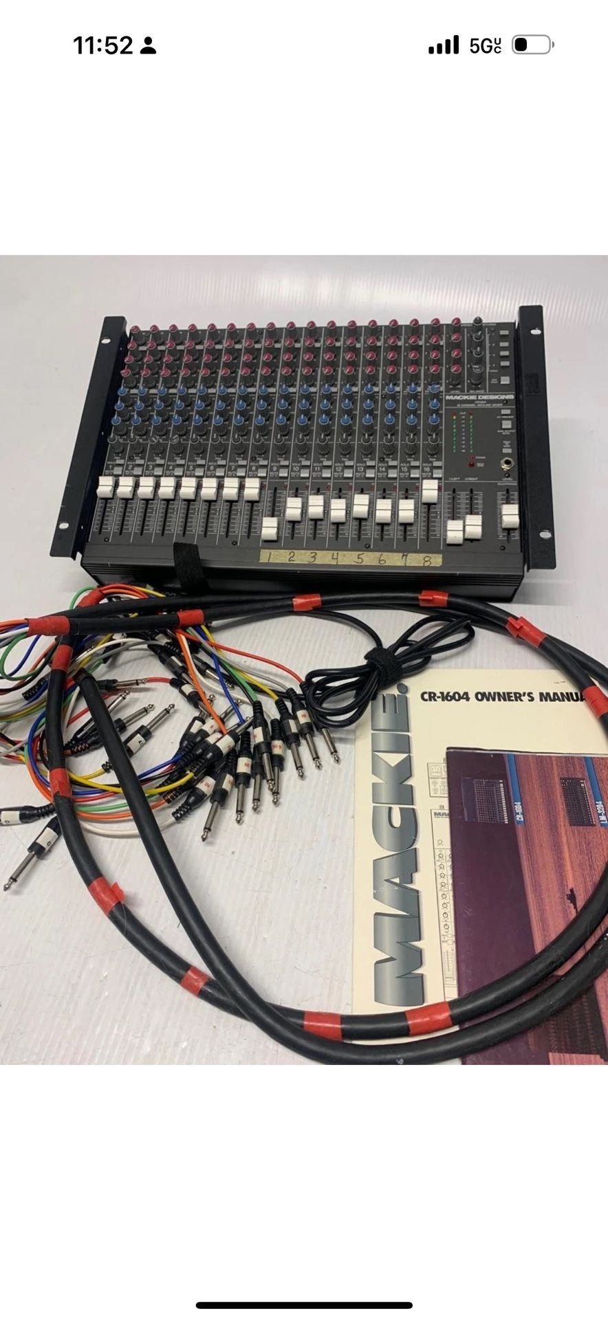 Mackie Designs 16-Channel Mic/Line Mixer CR-1604/ 120VAC 50/60Hz 40W