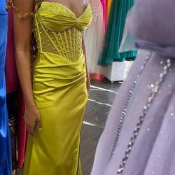 Prom dress- lime green 