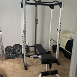 Full Cage ,  Bench And Weights  Home Gym 