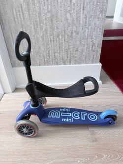 Blue Micro Mini Scooter with Toddler Seat
