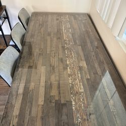 Steel/Wood Dining Table