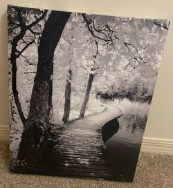 Black and white wall painting