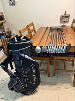 CALLAWAY BIG BERTHA MEN’S GOLF SET+DRIVER/5-WOOD/PUTTER+TOP FLITE STAND BAG