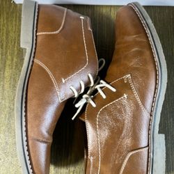 🔥 SONOMA Brown Leather Dress Casual Boots Men's 12 EXCELLENT 🔥