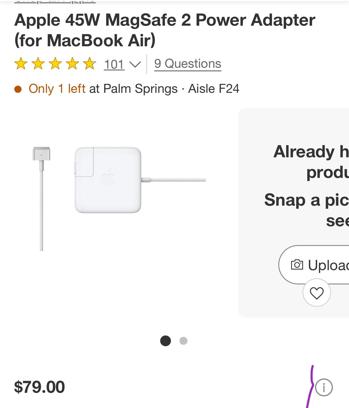 MacBook Air Original charger 