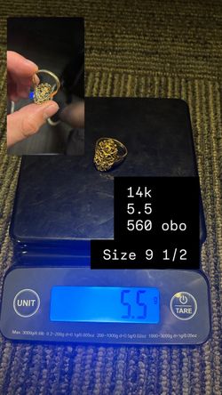 14K Gold Filigree Ring Size 9.5