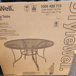 StyleWell 42 in Dining Table Dark Taupe Table