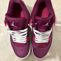 Jordan 4s Retro GS 'For The Love of the Game' Magenta Color | 7 Youth/ 8.5 Women/ 7 Men