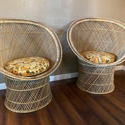2 Vintage Rattan Peacock Chairs for Sale in Hillsboro OR OfferUp