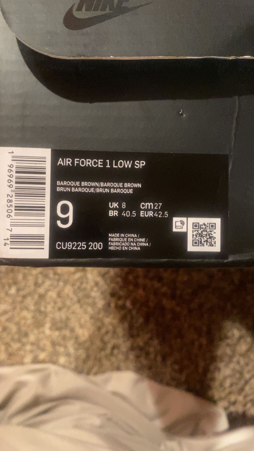 Air Force 1 X Supreme Brown 