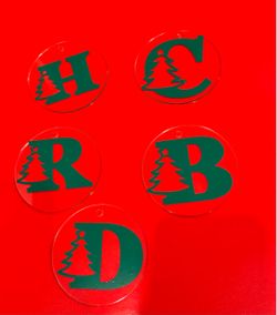 Homemade Christmas family letters ornaments