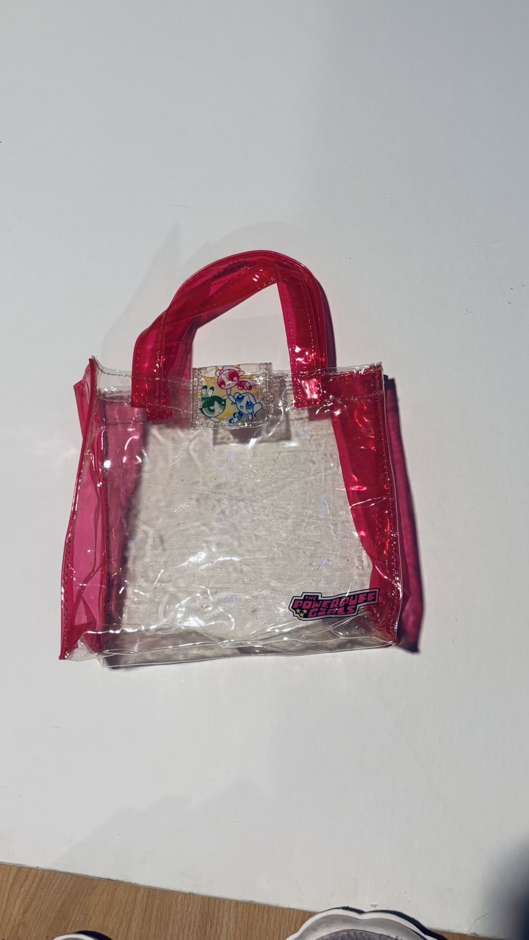 Vintage 90s Powerpuff Girls Transparent Mini Tote Bag Purse