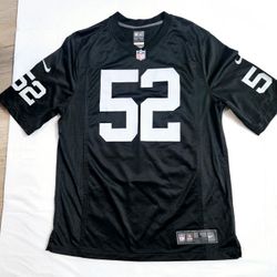 Nike Oakland Raiders Khalil Mack #52 NFL Jersey Men's L Black On Field Football