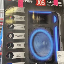 Monster X6 All-in-One PA Bluetooth Speaker System