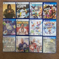 12 Games (6 PS4 And 6 PS5)