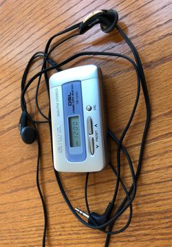 Mini AM FM stereo receiver with headphones