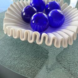 Elegant Z Gallerie cobalt blue decorative glass orb 5 ONLY