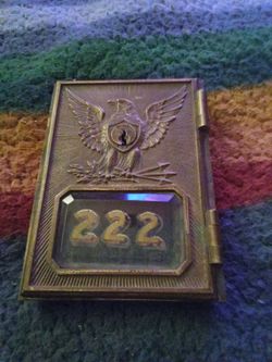 Authentic 1892 post office box door