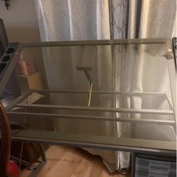 Metal And Glass Art Desk