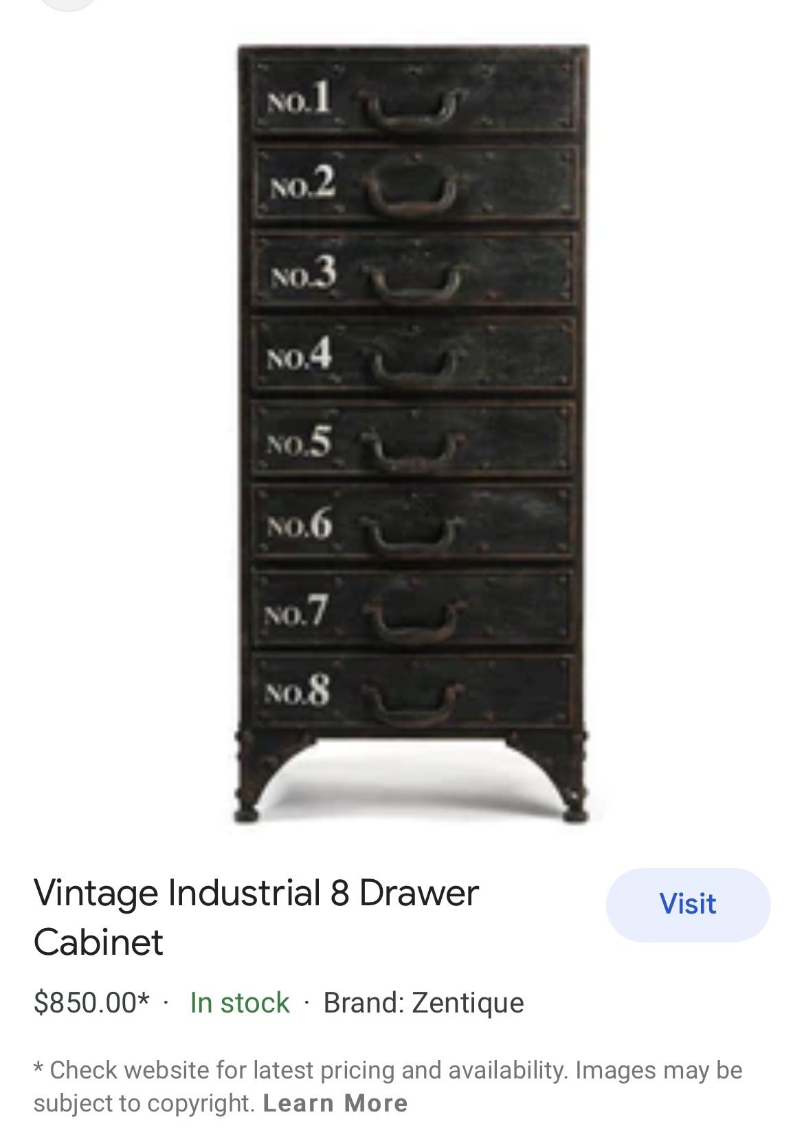 Pair of Nightstands / Side Tables / Metal Nightstands / Accent Table