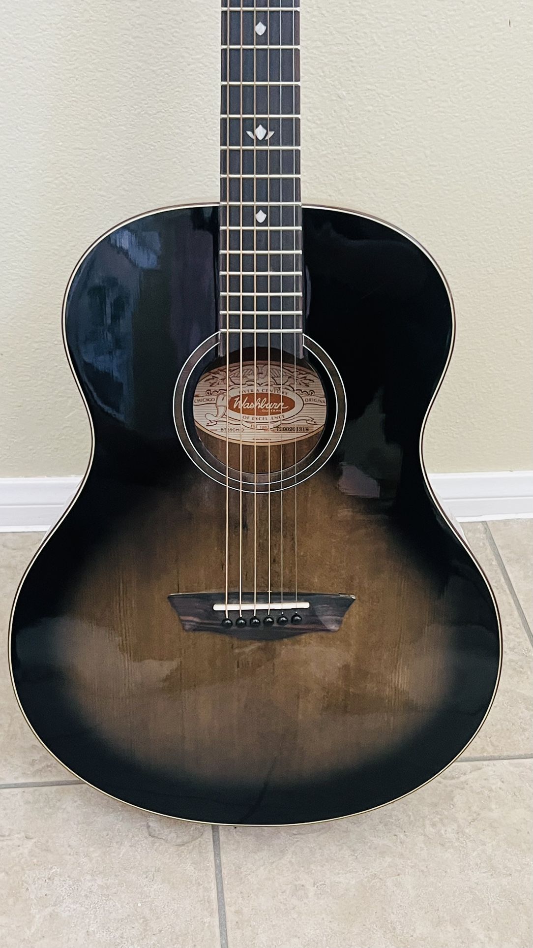 Washburn BTS9CH -D Charcoal Burst Acoustic Guitar
