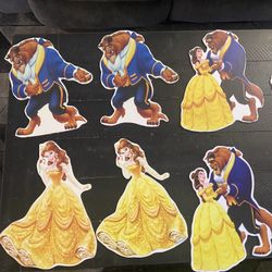 Beauty and the Beast Wooden Cut Outs