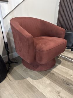 Deep Red Swivel Accent Chair