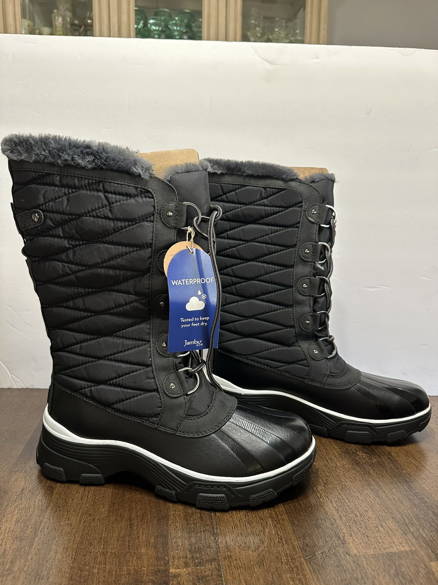Women’s Water Resistant Duck Boot Size 9 1/2 Black By JBU
