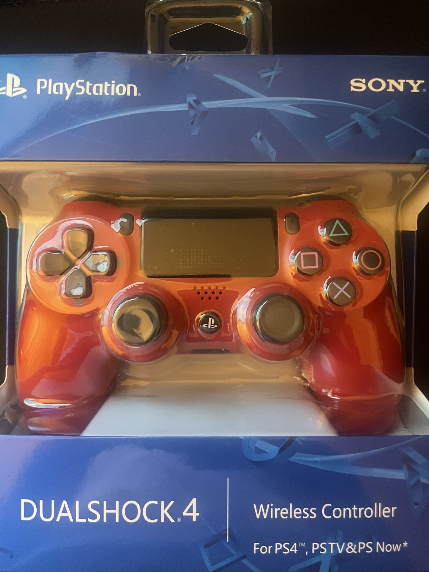 Red PlayStation DualShock controller