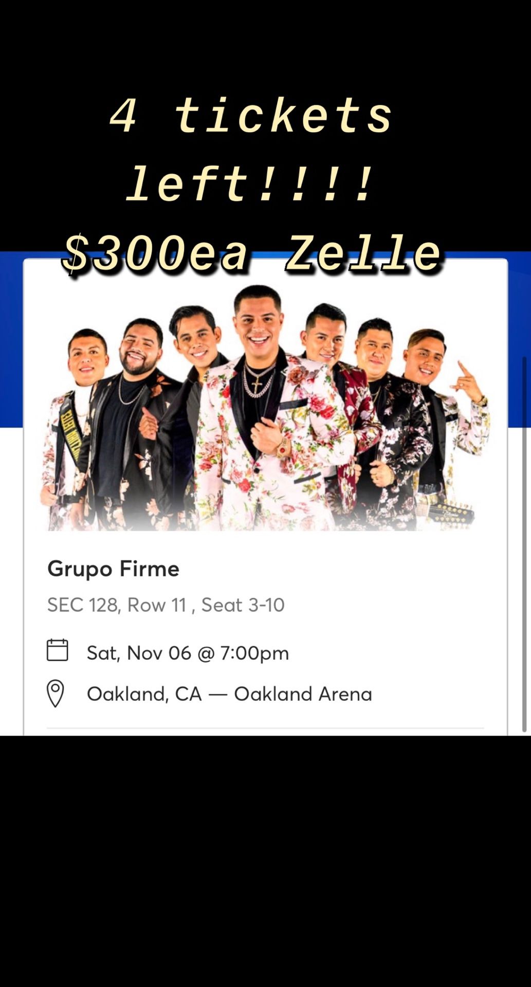 Grupo Firme Oakland Nov 6 