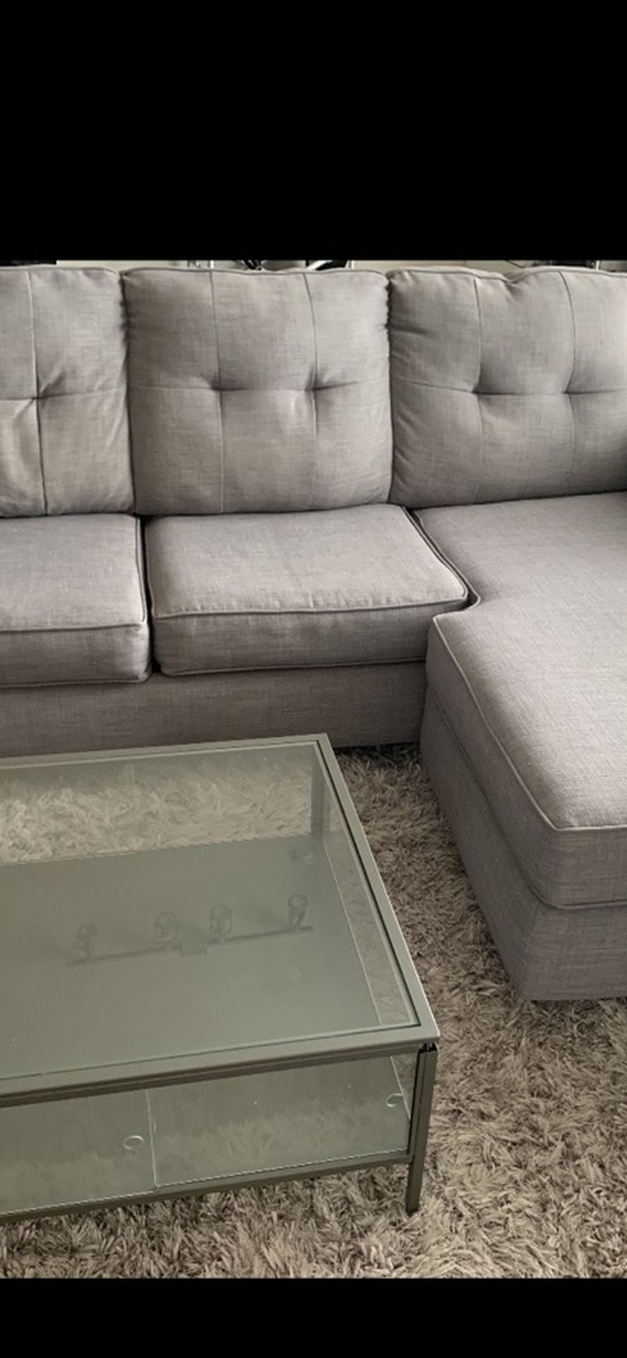 GRAY SECTIONAL SOFA