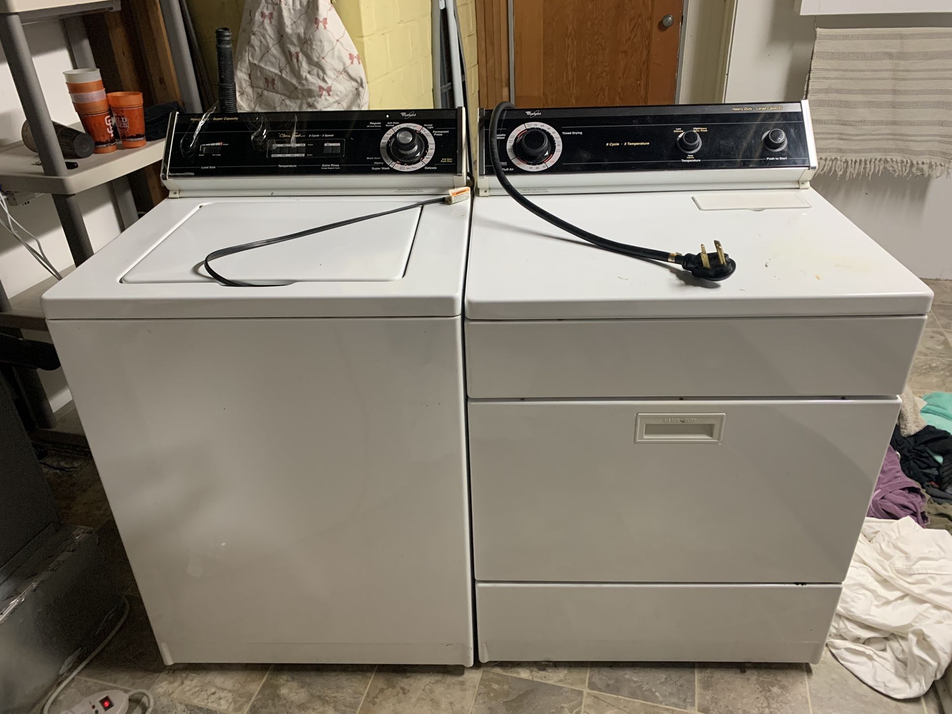 Whirlpool Washer and Dryer Units (used)