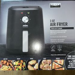Bella Pro Series - 3-qt. Analog Air Fryer - Black