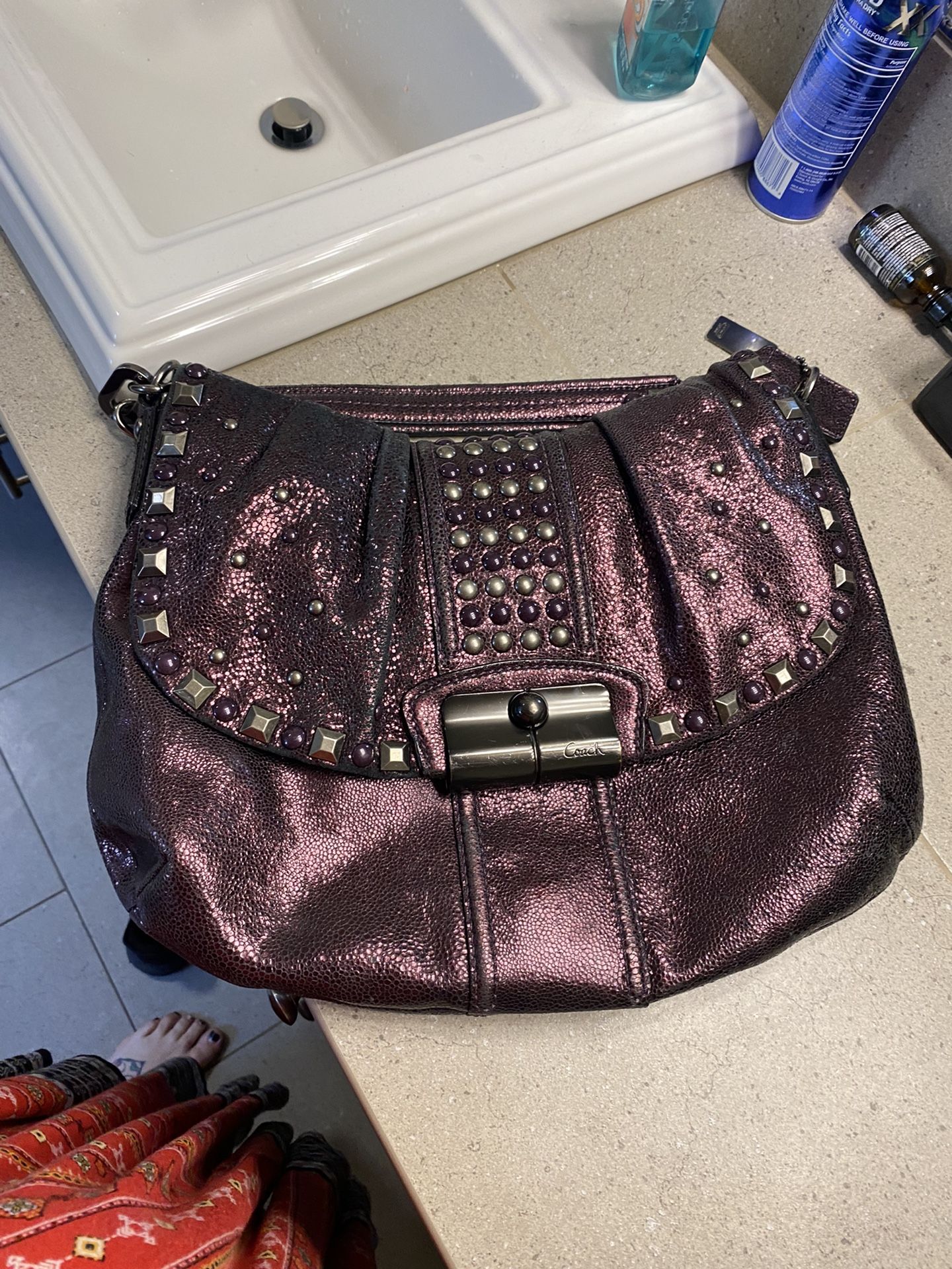 Purple Coach Purse