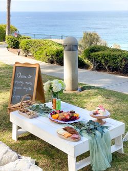 2 White Picnic Tables
