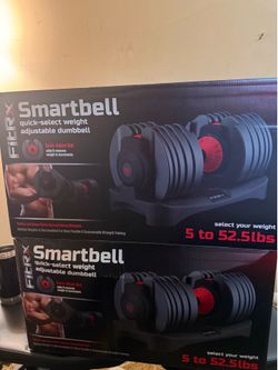 FitRX Smartbell Quick-Select Adjustable Dumbbells 5-52.5lbs Pair
