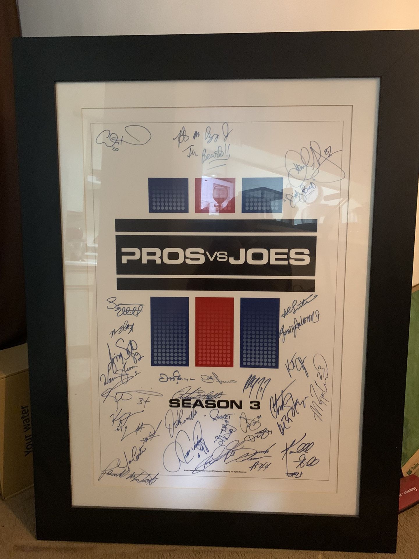 Pros Vs Joes Autographed Frames Picture