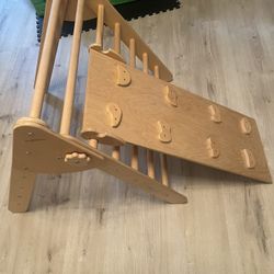 Wood and Heart Pikler Triangle Climber/ Slider