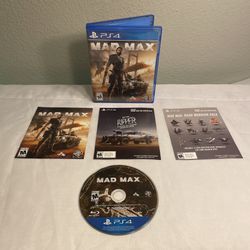Mad Max (Sony PlayStation 4, 2015) PS4 Videogame Tested & Works CIB Complete