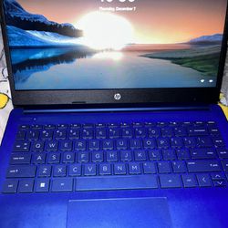 Blue HP Laptop Windows 